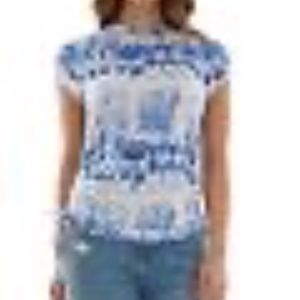 NWT BCX Printed Ruched Side-Tie Top